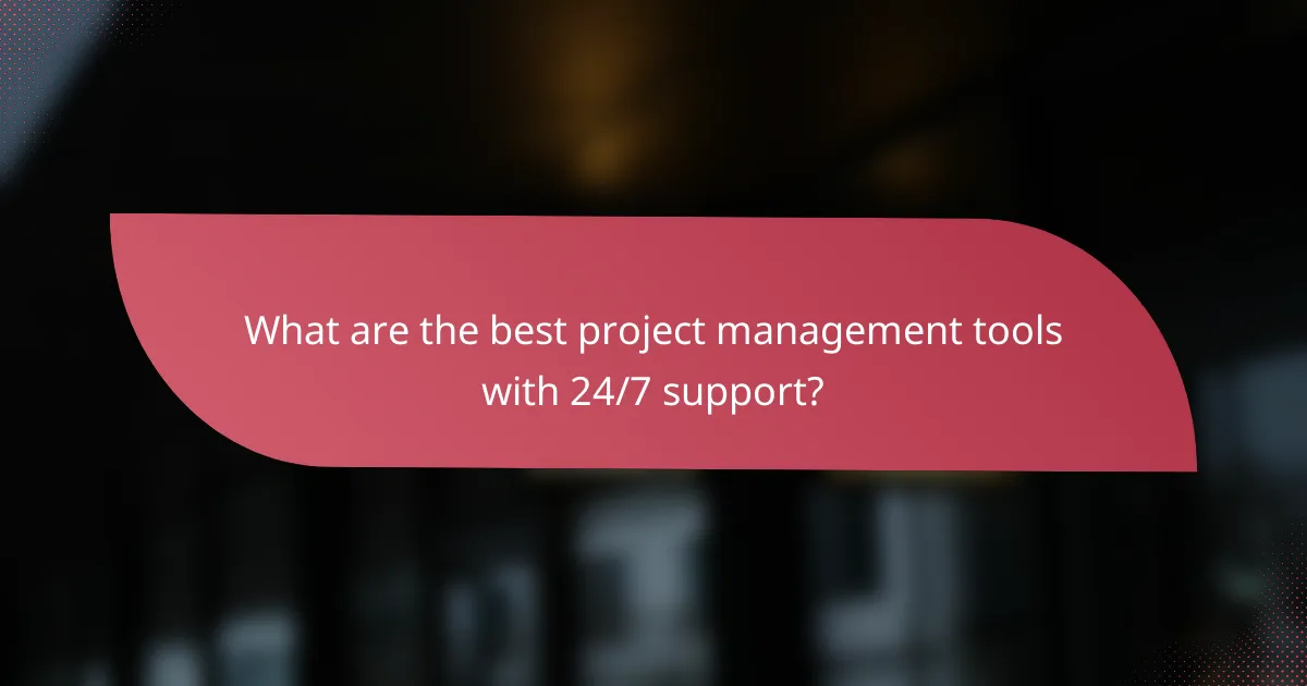 What are the best project management tools with 24/7 support?