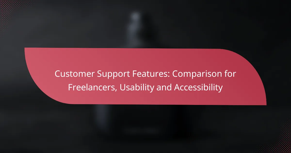 Customer Support Features: Comparison for Freelancers, Usability and Accessibility