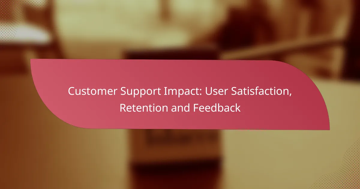 Customer Support Impact: User Satisfaction, Retention and Feedback