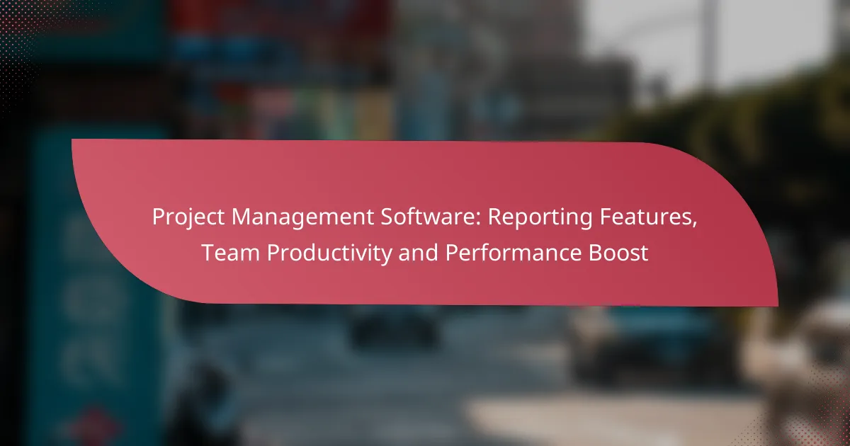 Project Management Software: Reporting Features, Team Productivity and Performance Boost