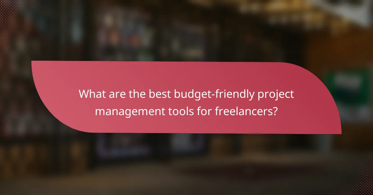 What are the best budget-friendly project management tools for freelancers?